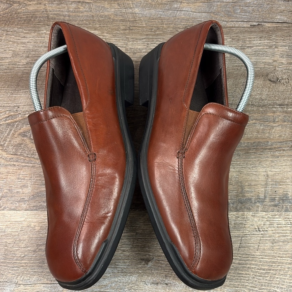 Rockport Men’s Brown Leather Slip On Loafers Size 13 - Picture 5 of 8